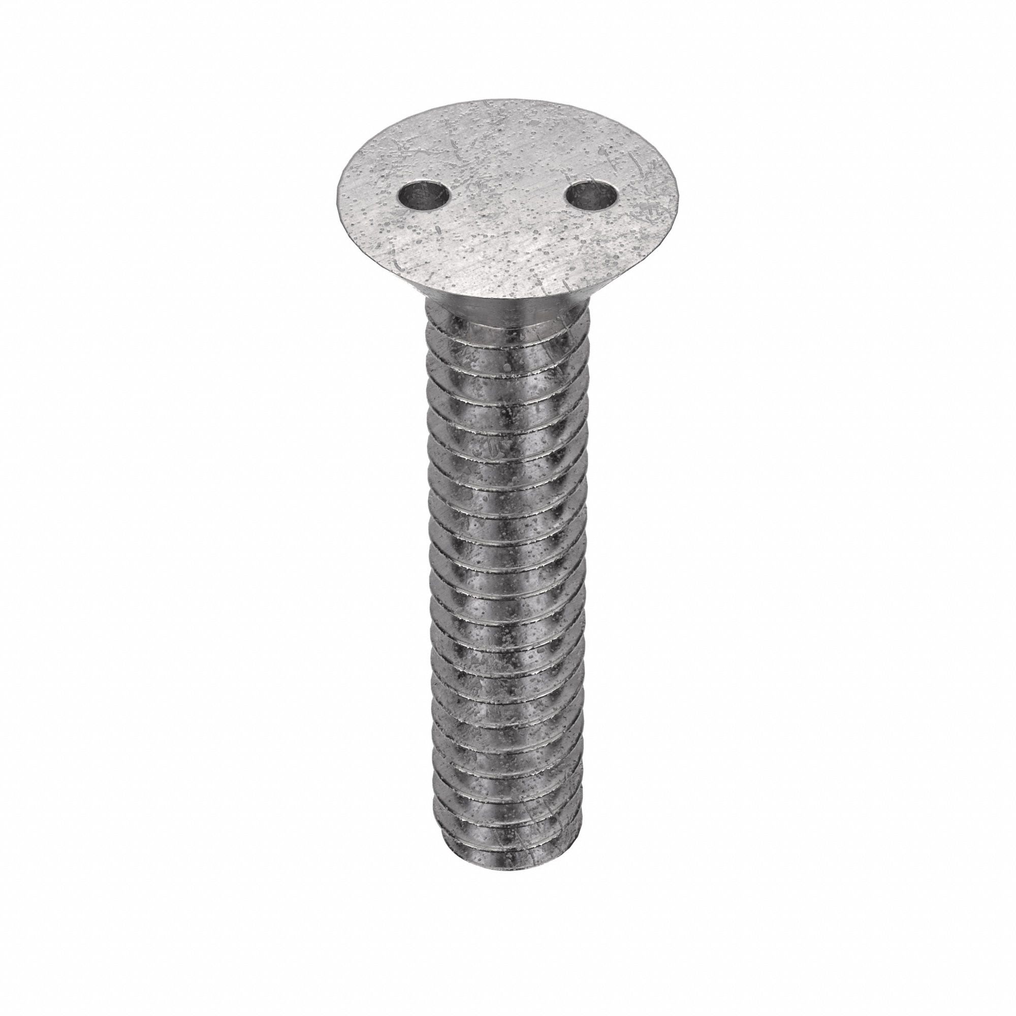 TAMPER RESISTANT SCREW, #10-24 THREAD, 1 IN L, 18-8 SS, PLAIN FINISH, FLAT, 25 PK