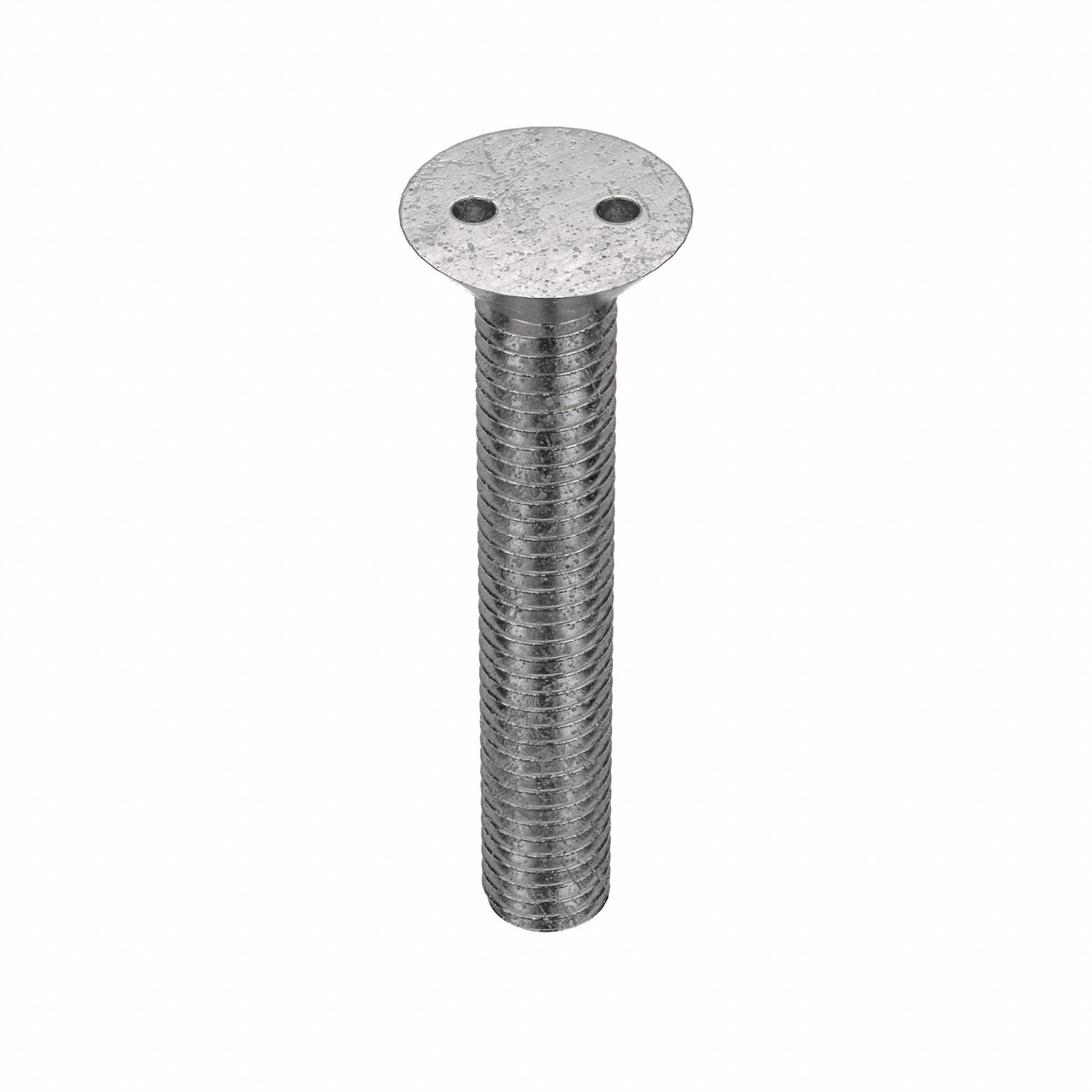 Tamper Resistant Screw: #10-32 Thread Size, 1 1/4 in Lg, Stainless Steel, Plain, Flat, 25 PK