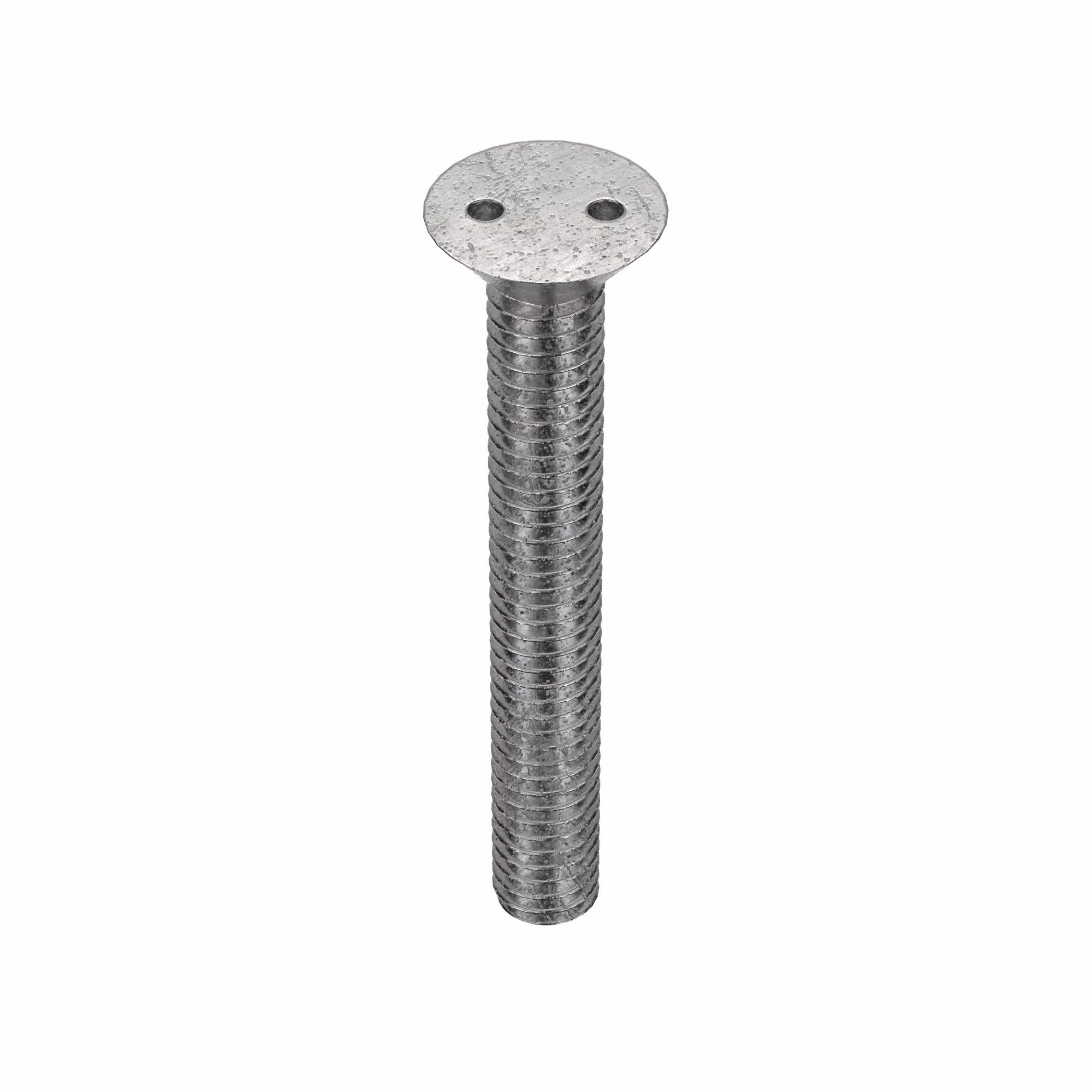 TAMPER RESISTANT SCREW, #10-32 THREAD, 1½ IN L, 18-8 SS, PLAIN FINISH, FLAT, 25 PK