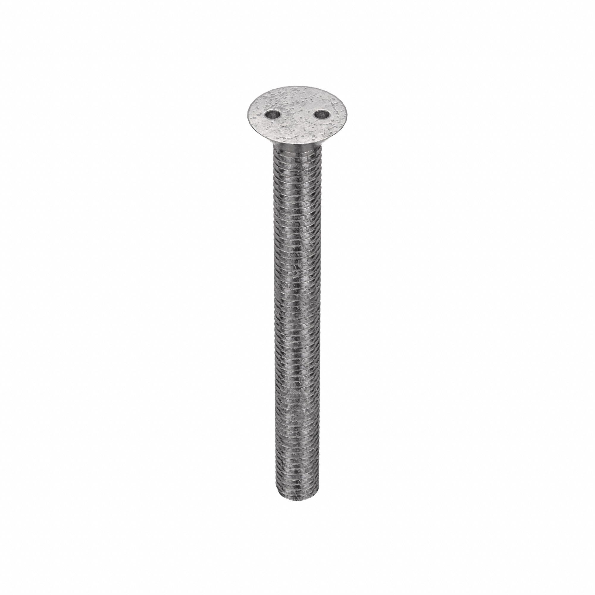 TAMPER RESISTANT SCREW, #10-32 THREAD, 2 IN L, 18-8 SS, PLAIN FINISH, FLAT, 25 PK