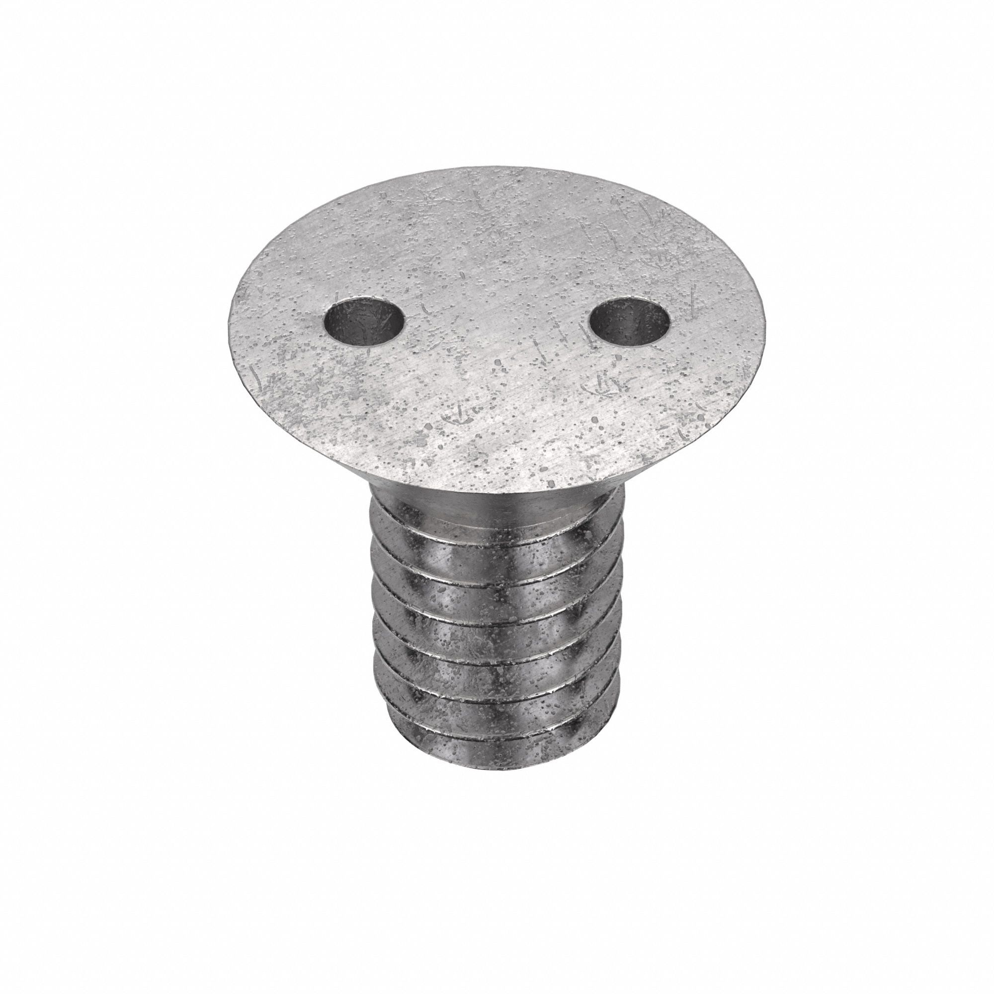 Tamper Resistant Screw: 1/4"-20 Thread Size, 1/2 in Lg, Stainless Steel, Plain, Flat, Spanner, 25 PK