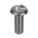 TAMPER RESISTANT SCREW, #10-24 THREAD, 1½ IN L, 18-8 SS, PLAIN FINISH, ROUND, 25 PK