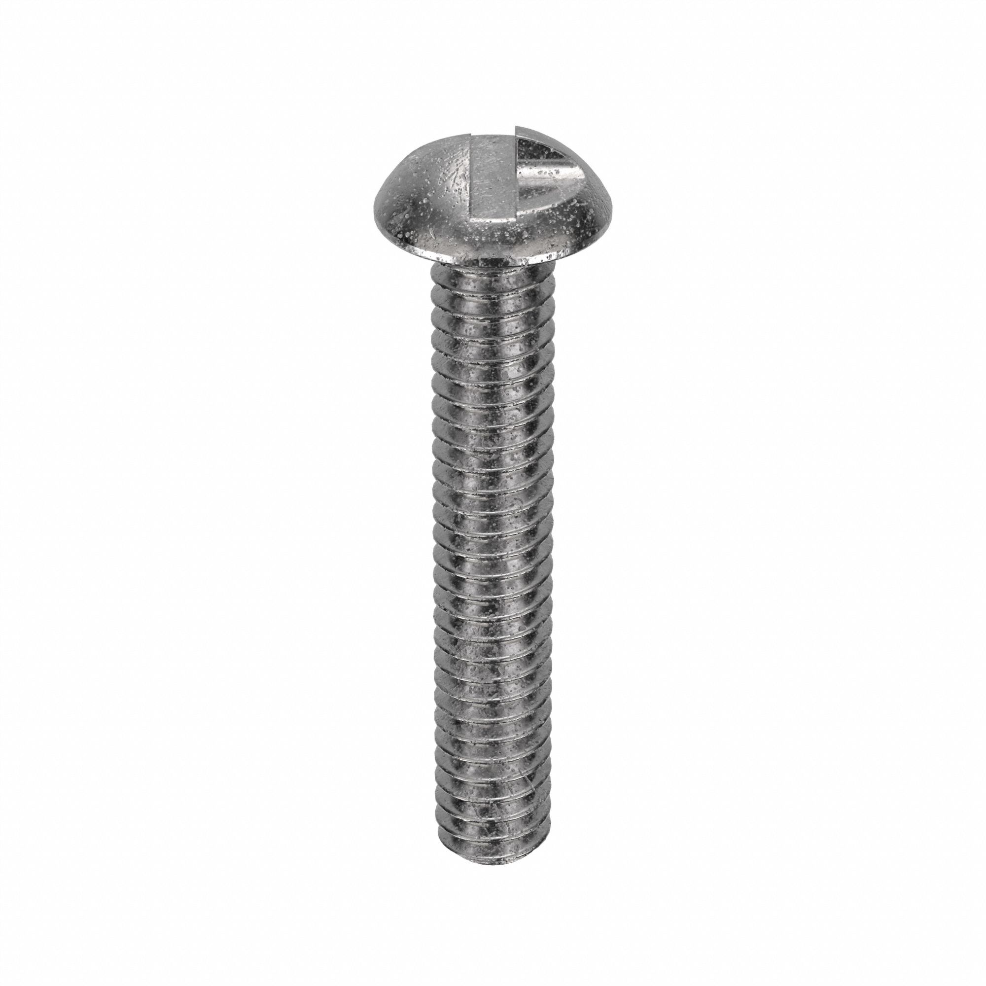 Tamper Resistant Screw: 1/4"-20 Thread Size, 1 in Lg, Stainless Steel, Plain, Round, One-Way, 25 PK