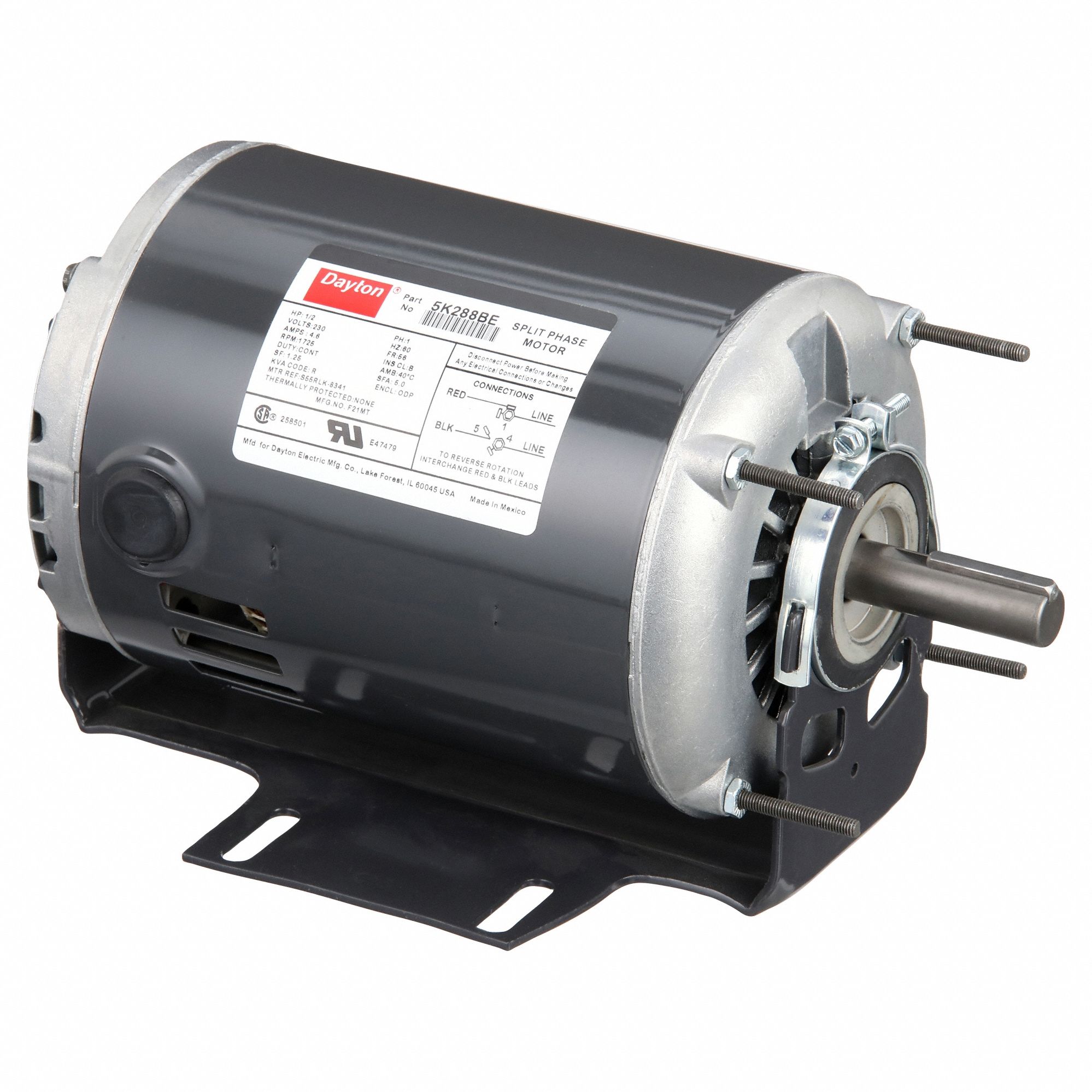 MTR GP,PH AUX,PR,1/2 HP,1725 T/M,56