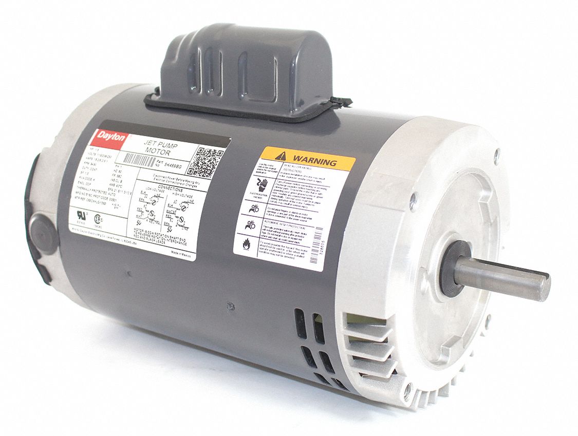 JET PUMP MOTOR, OPEN DRIPPROOF, FACE MOUNTING, 1 1/2 HP, 3,450 NAMEPLATE RPM, 56C FRAME, 1