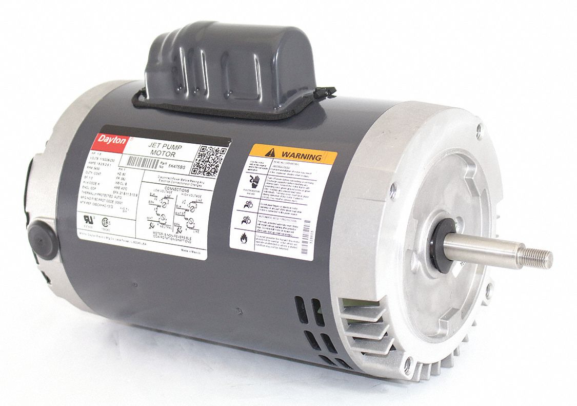 JET PUMP MOTOR, OPEN DRIPPROOF, FACE MOUNTING, 1 1/2 HP, 3,450 NAMEPLATE RPM, 56J FRAME, 1