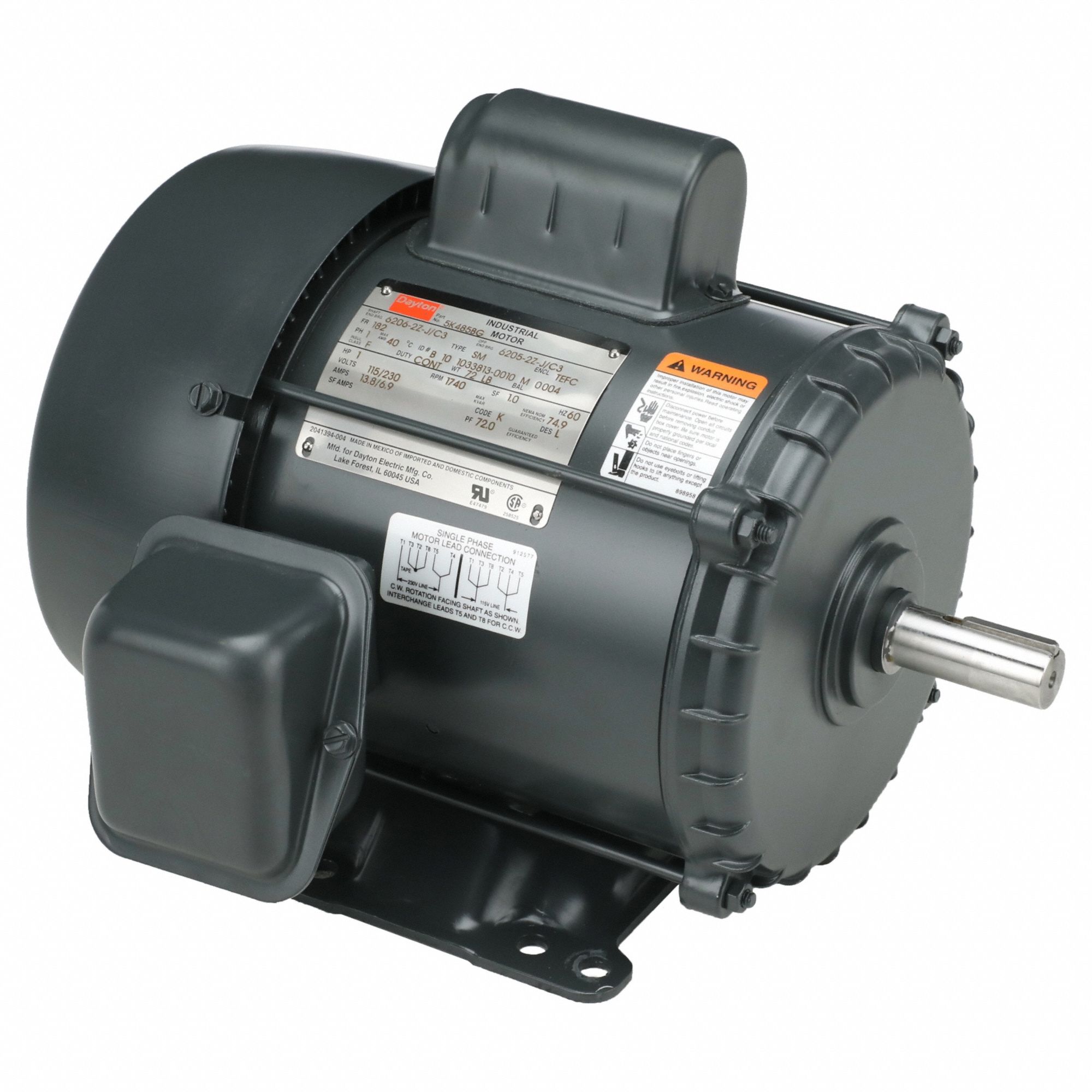 MTR GP,DC,V EX,1 HP,1725 T/M,182