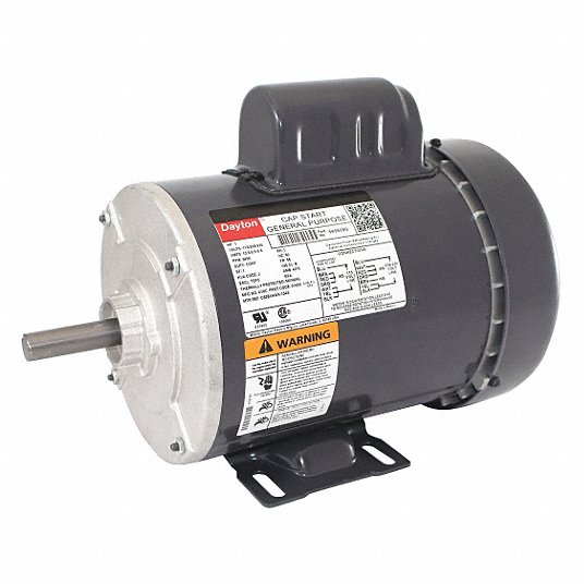 General Purpose Motor: Totally Enclosed Fan-Cooled, Rigid Base Mount, 1 HP, 115/208-230V AC