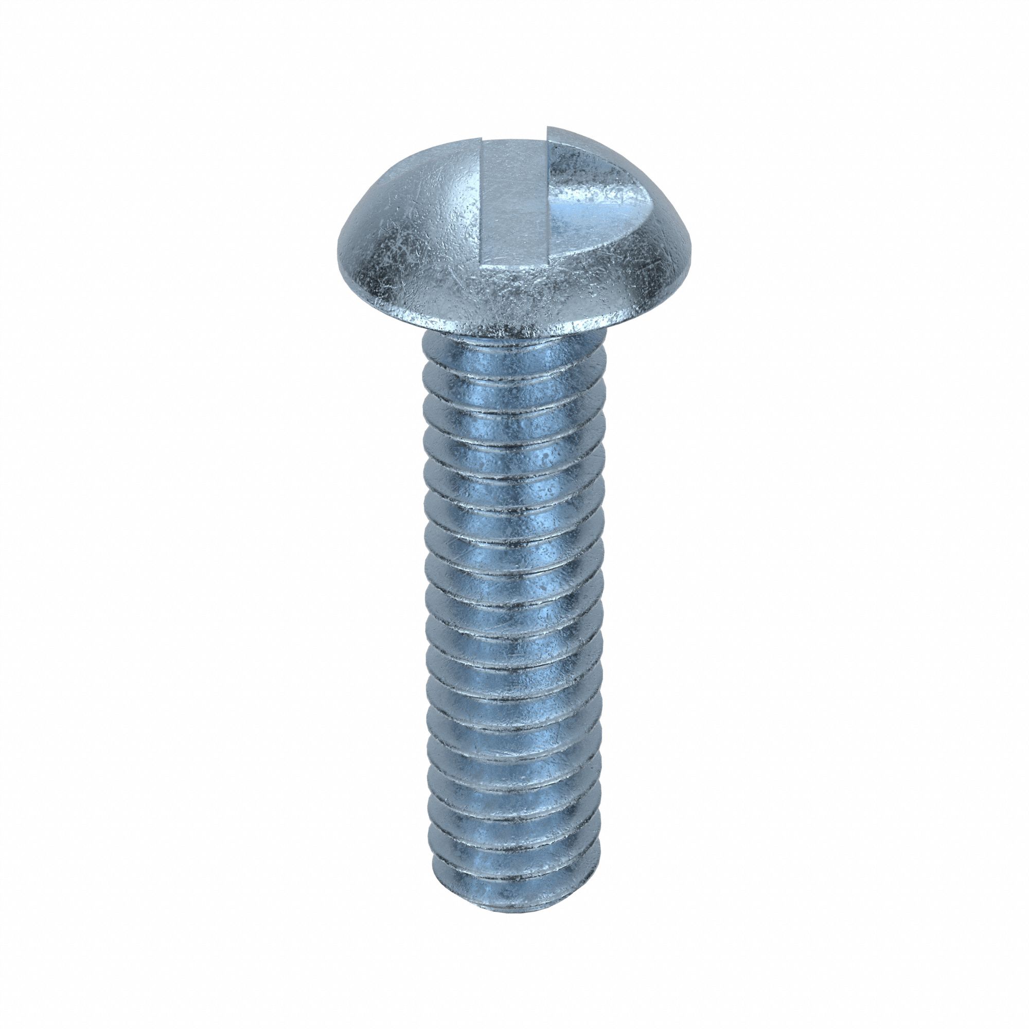 Tamper Resistant Screw: 1/4"-20 Thread Size, 1 in Lg, Steel, Zinc-Plated, Round, One-Way, 100 PK