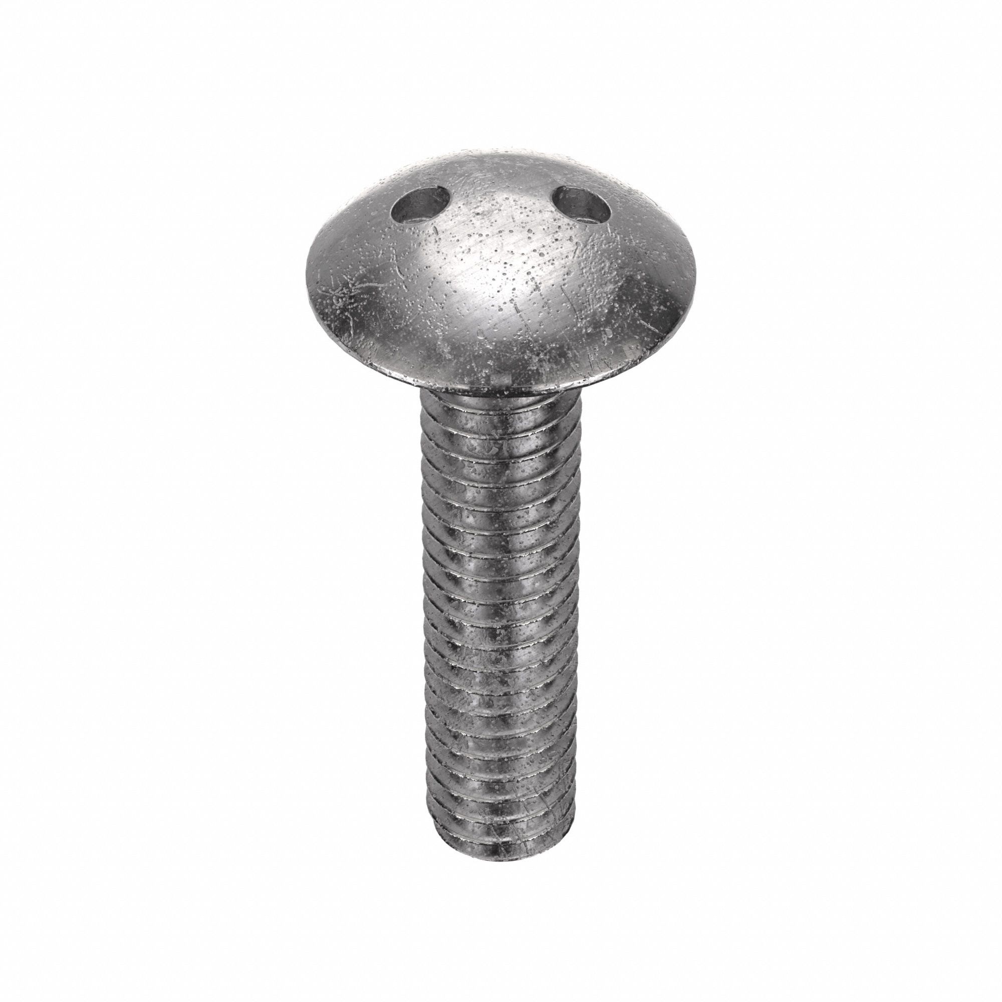 Tamper Resistant Screw: #10-32 Thread Size, 1 in Lg, Stainless Steel, Passivated, Truss, 25 PK