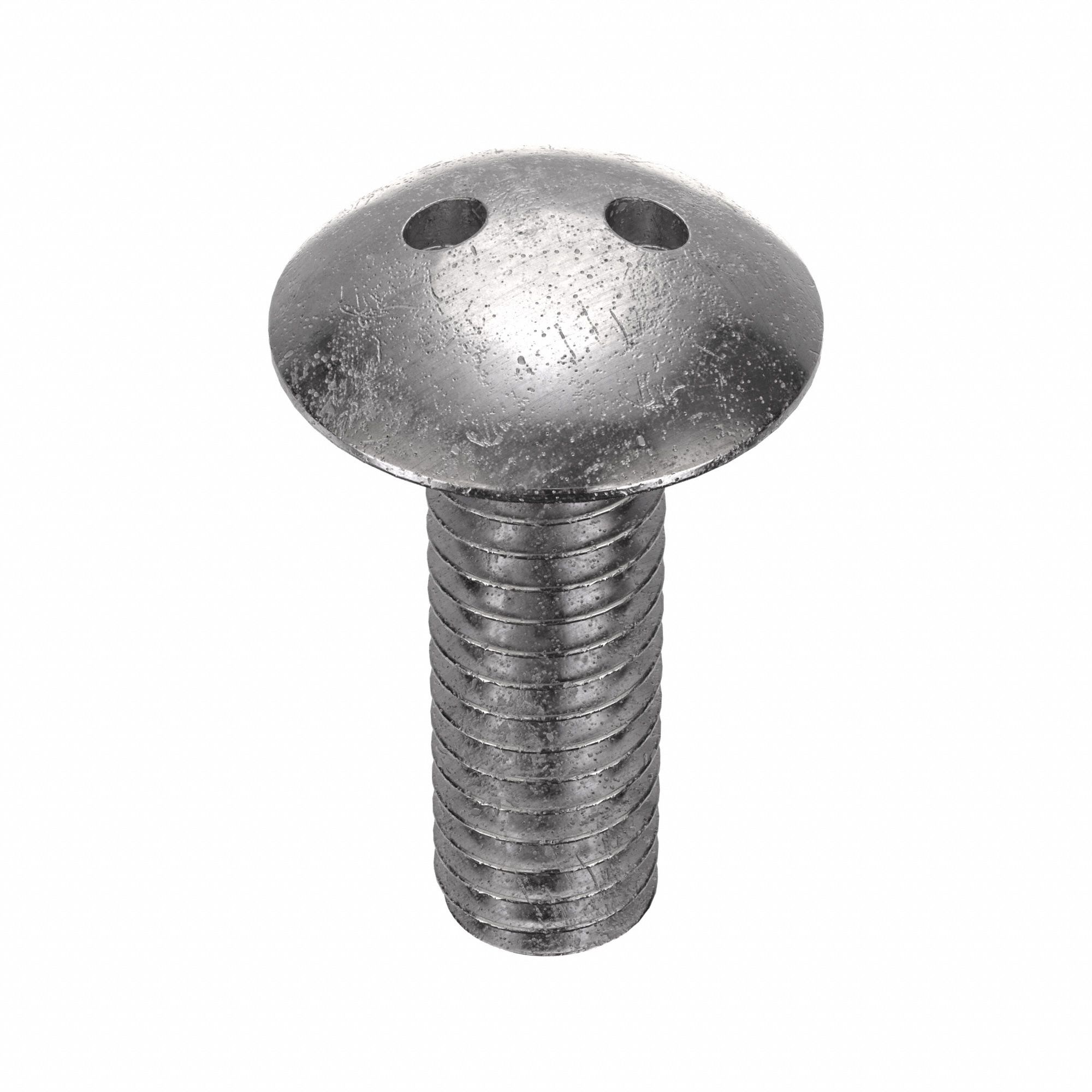 Tamper Resistant Screw: 5/16"-18 Thread Size, 1 in Lg, Stainless Steel, Plain, Truss, Spanner, 10 PK