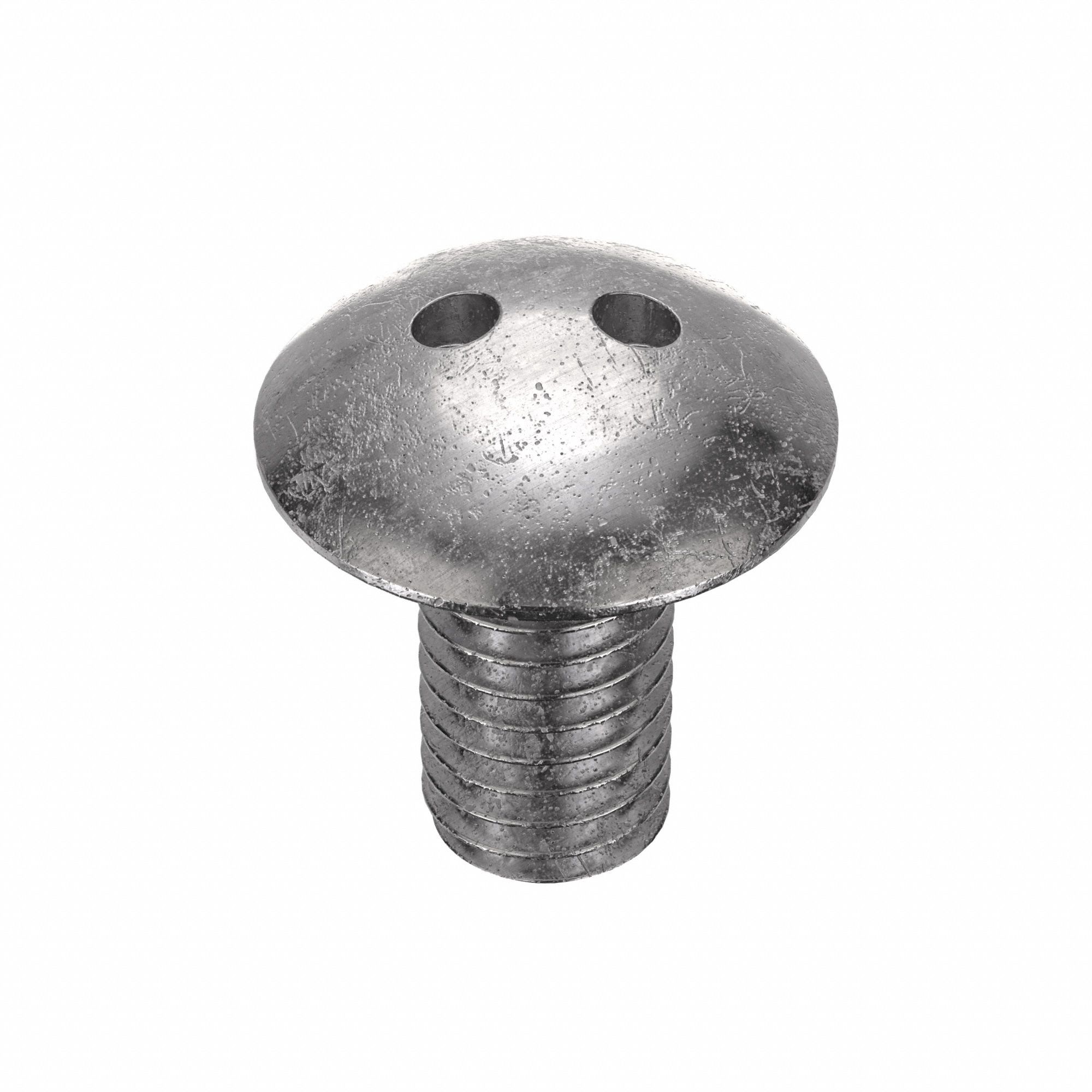 Tamper Resistant Screw: 3/8"-16 Thread Size, 3/4 in Lg, Stainless Steel, Plain, Truss, 10 PK