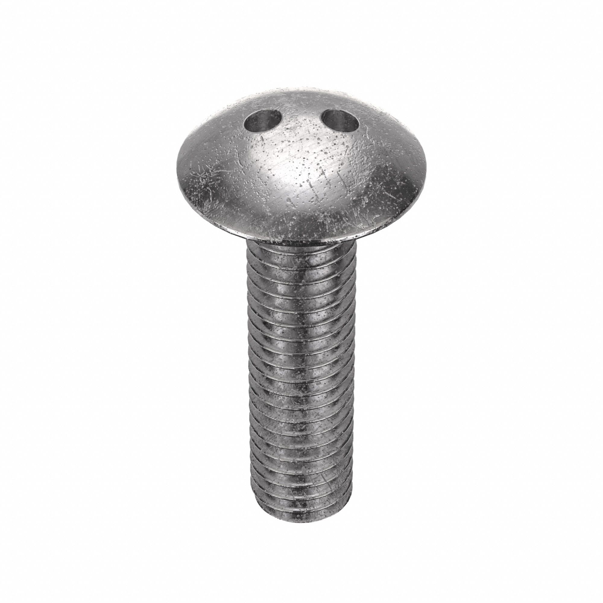 Tamper Resistant Screw: 3/8"-16 Thread Size, 1 1/2 in Lg, Stainless Steel, Plain, Truss, 10 PK
