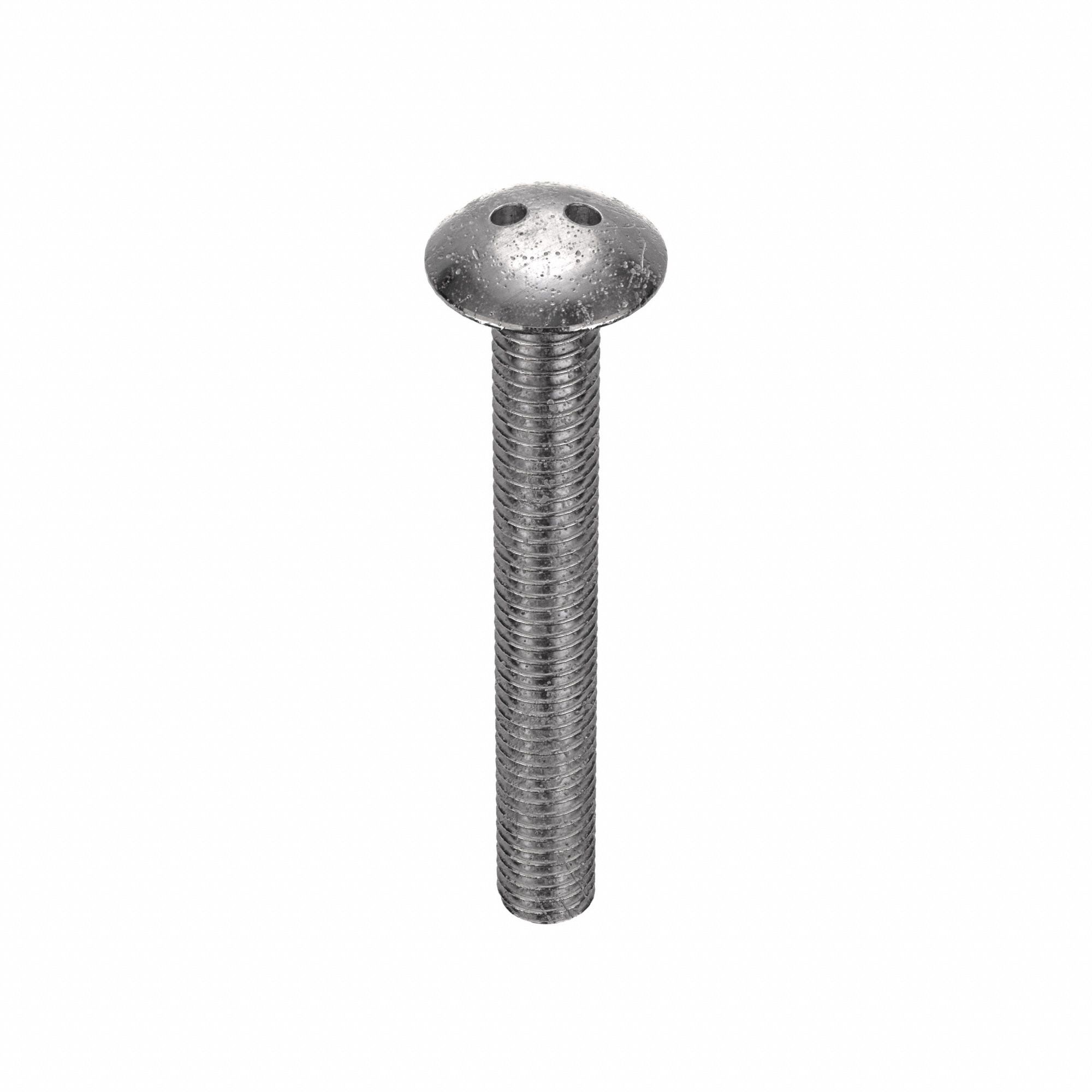 Tamper Resistant Screw: 3/8"-16 Thread Size, 3 in Lg, Stainless Steel, Plain, Truss, Spanner, 10 PK