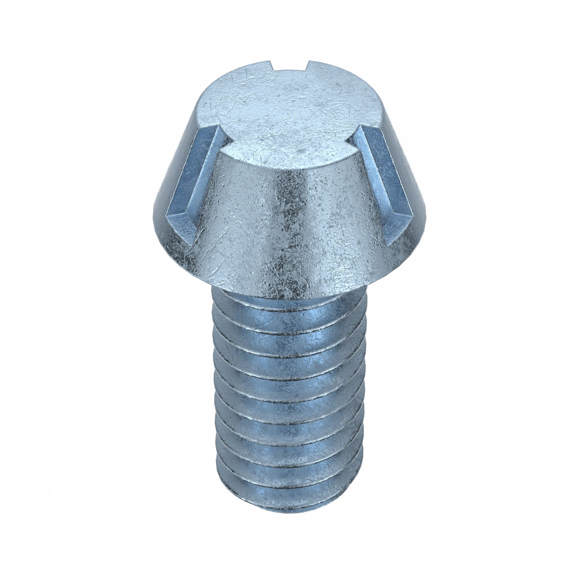 Tamper Resistant Screw: #8-32 Thread Size, 3/8 in Lg, Steel, Zinc-Plated, Round, Tri-Groove, 100 PK