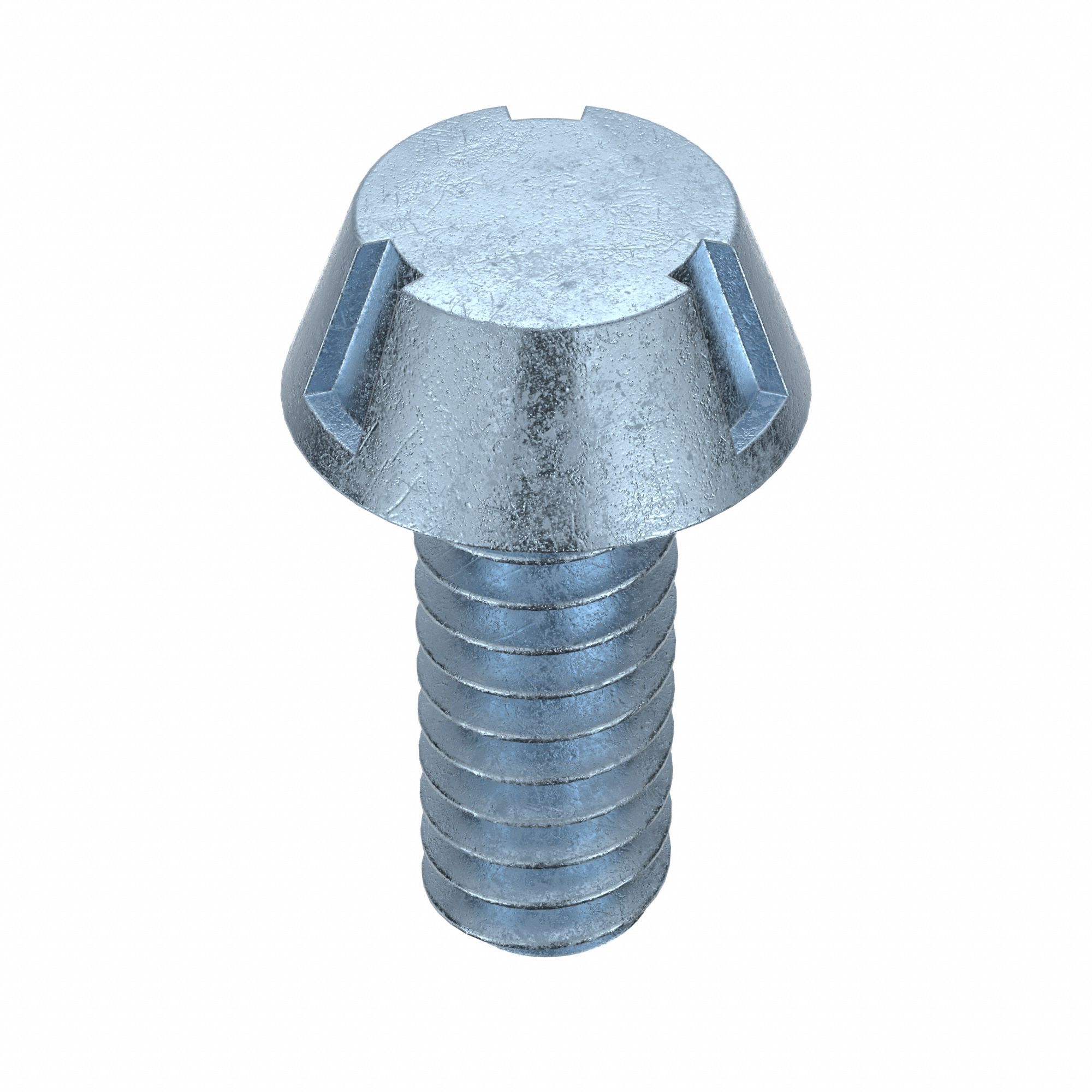 Tamper Resistant Screw: #10-24 Thread Size, 1/2 in Lg, Steel, Zinc-Plated, Round, Tri-Groove, 50 PK