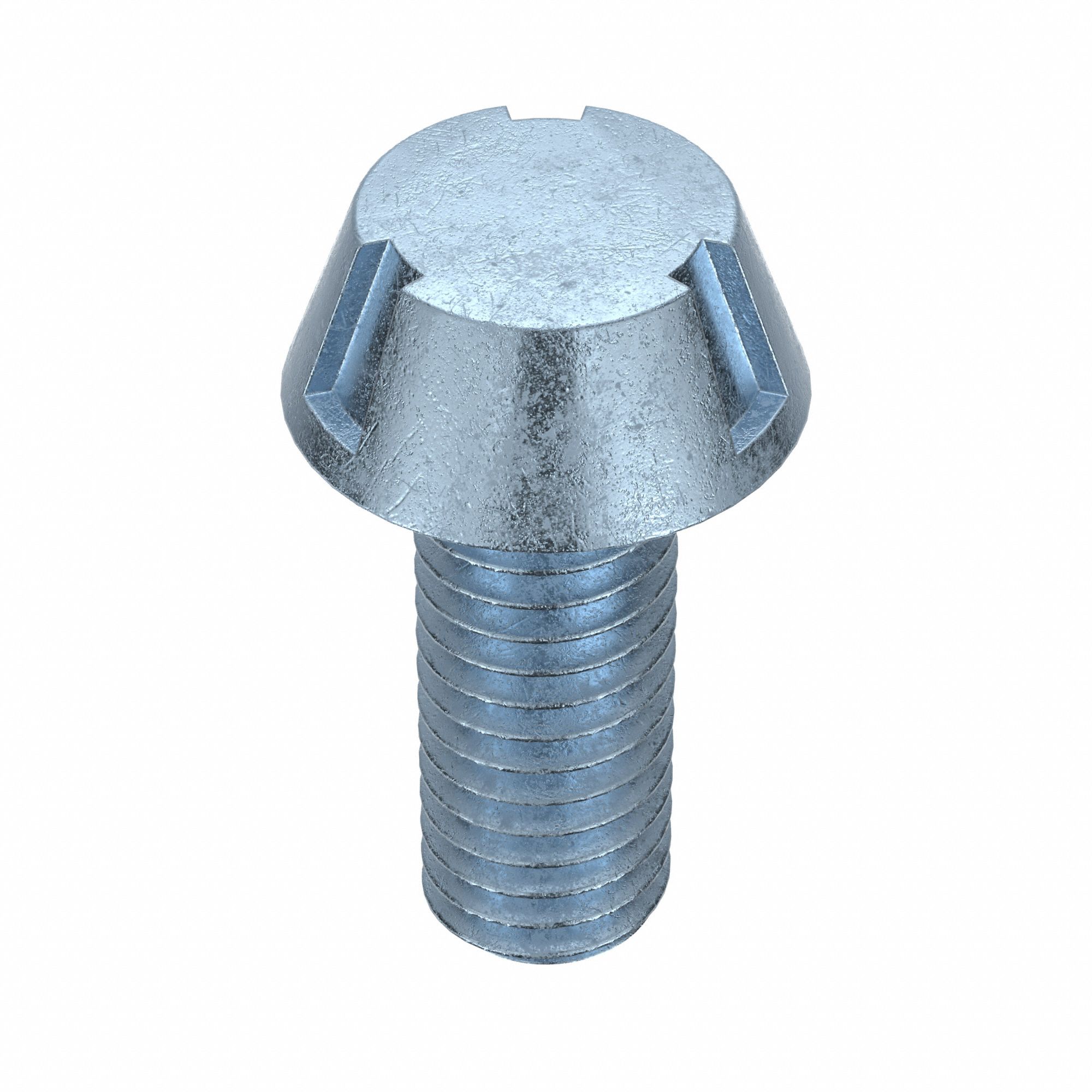 Tamper Resistant Screw: #10-32 Thread Size, 1/2 in Lg, Steel, Zinc-Plated, Round, Tri-Groove, 50 PK