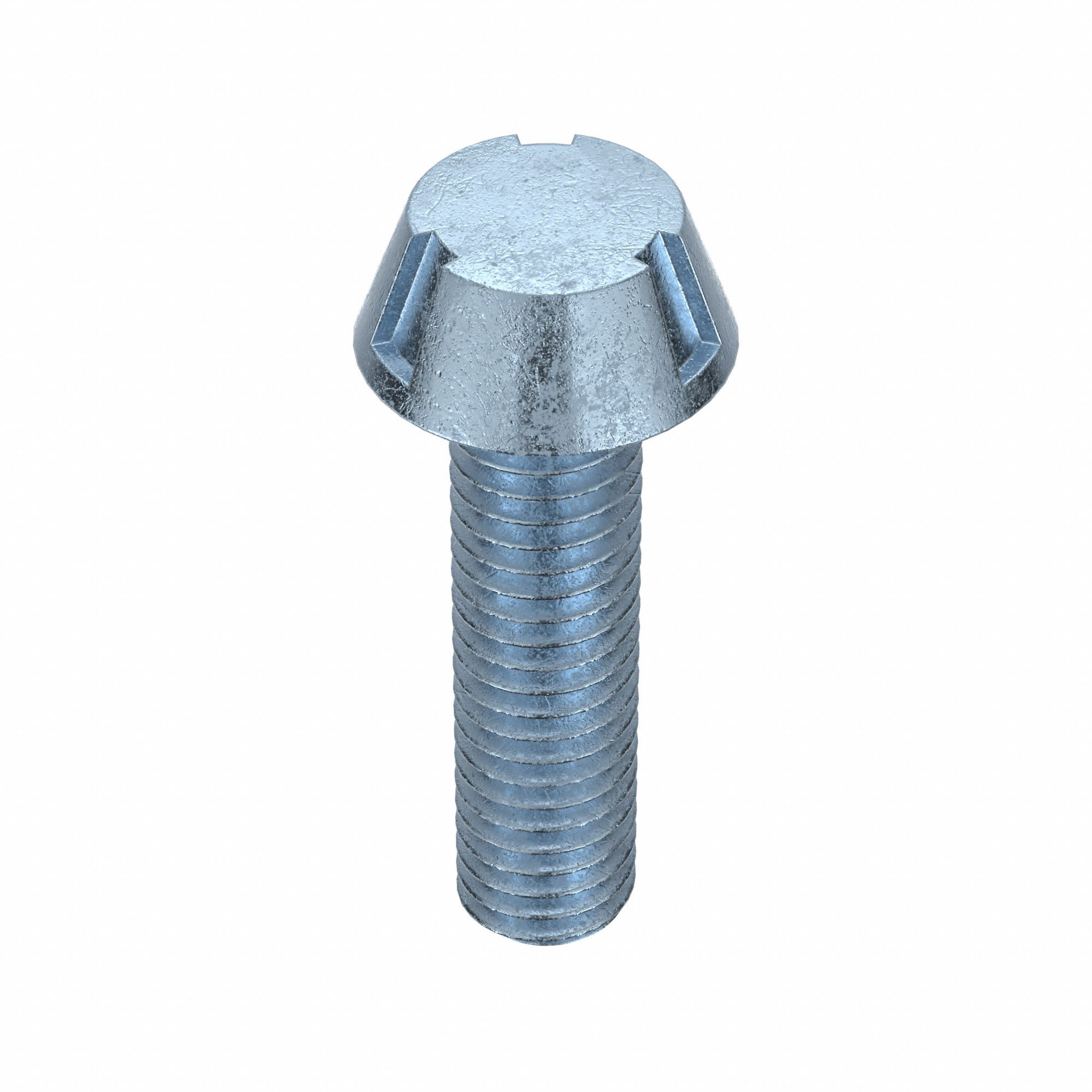 Tamper Resistant Screw: #10-32 Thread Size, 3/4 in Lg, Steel, Zinc-Plated, Round, Tri-Groove, 50 PK
