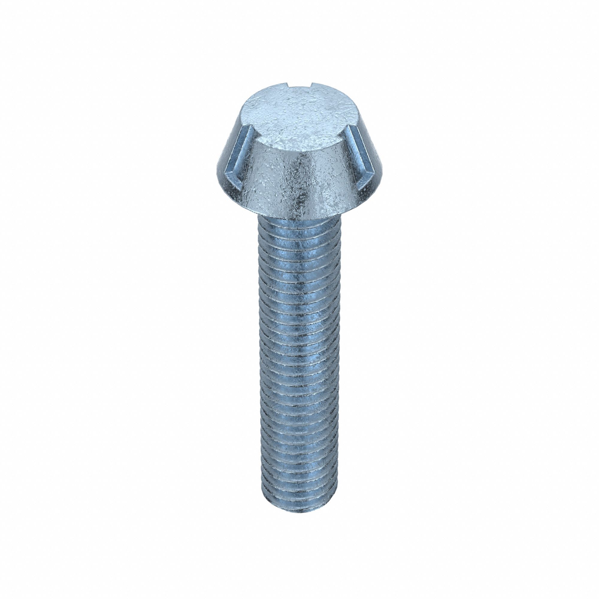 Tamper Resistant Screw: #10-32 Thread Size, 1 in Lg, Steel, Zinc-Plated, Round, Tri-Groove, 50 PK