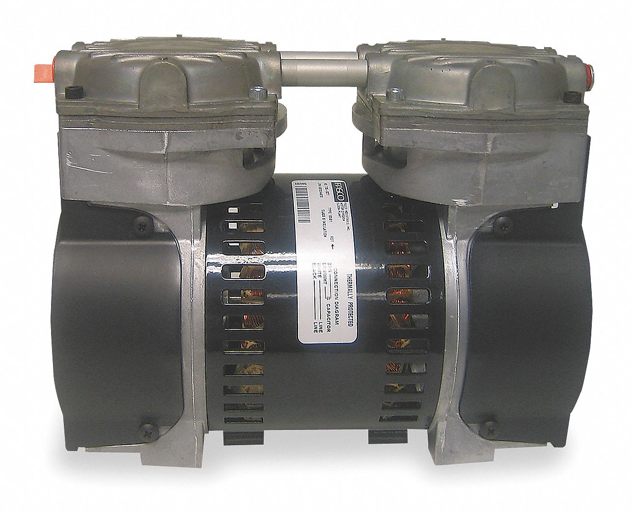 GAST 8 3/16" x 9 3/16" x 5 5/8" 115VAC Piston Vacuum Pump   Piston Air Compressor/Vacuum Pump   5KA75|72R547 V251 D303X