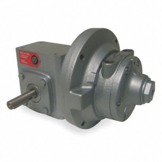 0.9 Base Mounted Air Gearmotor with 5/8 in Shaft Dia. and 1/4 in NPT ...