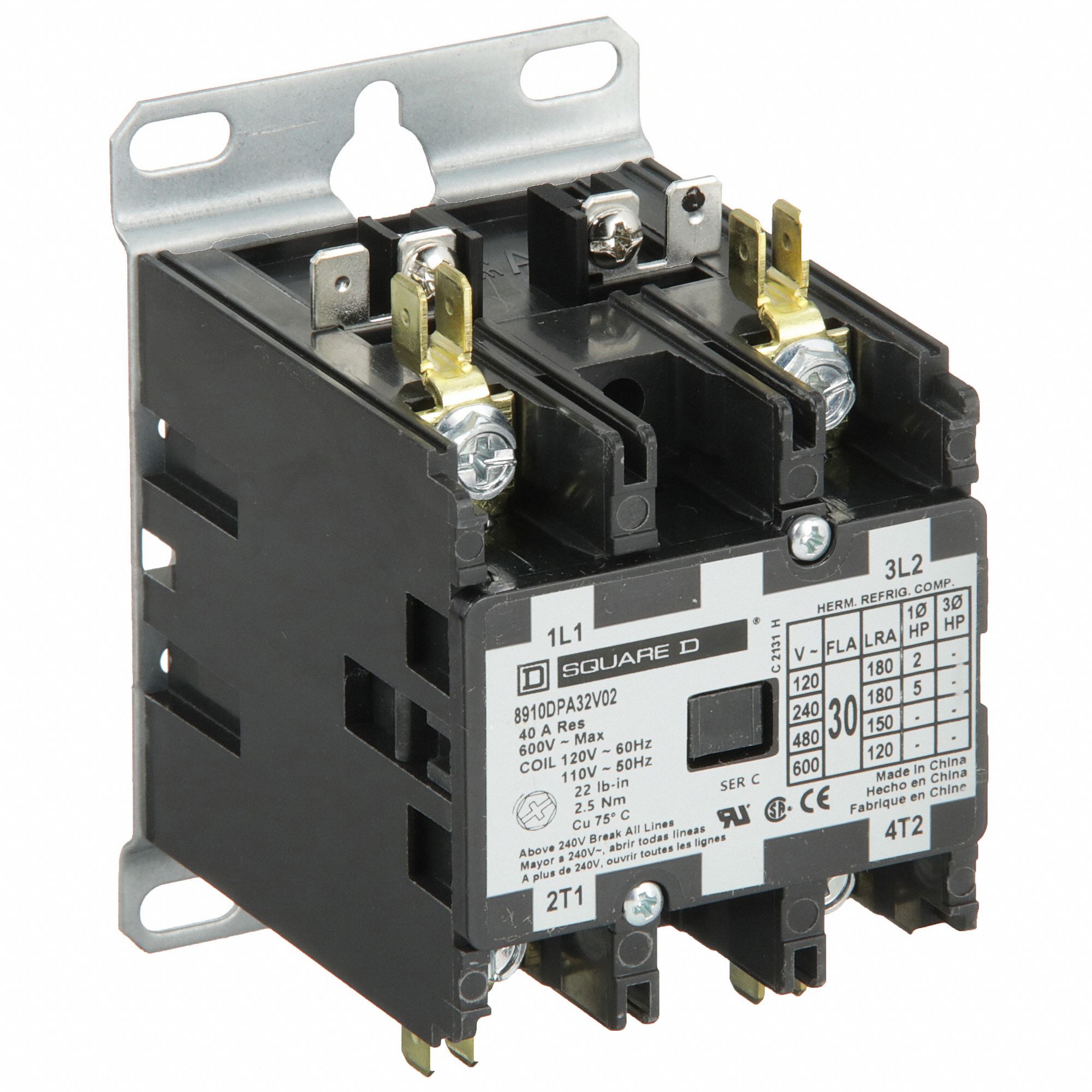 8502 SDO-2 Square D Size 2 Magnetic Contactor 240V/60Hz 220V/50Hz