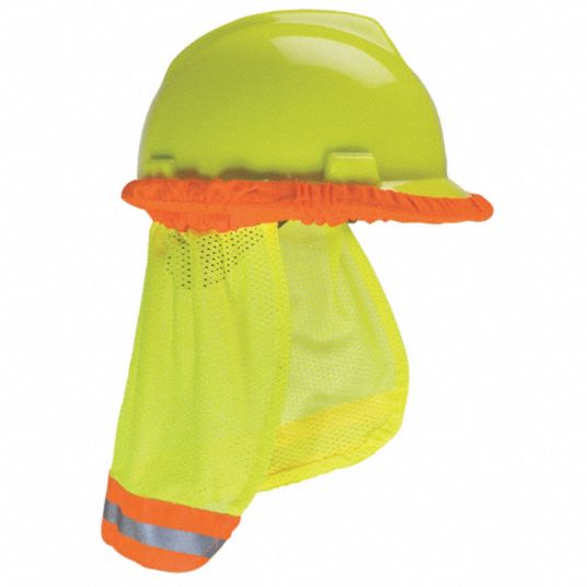 MSA Neck Shade: Yellow, Nylon, Elastic Brim Band, MSA Brand Caps and ...