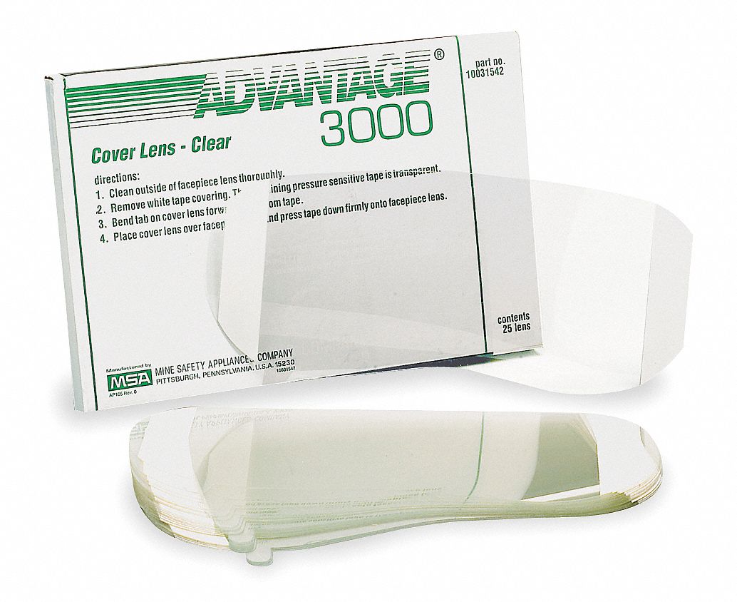 COVER LENS, CLEAR, 5 7/8 X 9 IN, 25/BX, FOR ADVANTAGE 3000/4000 SERIES
