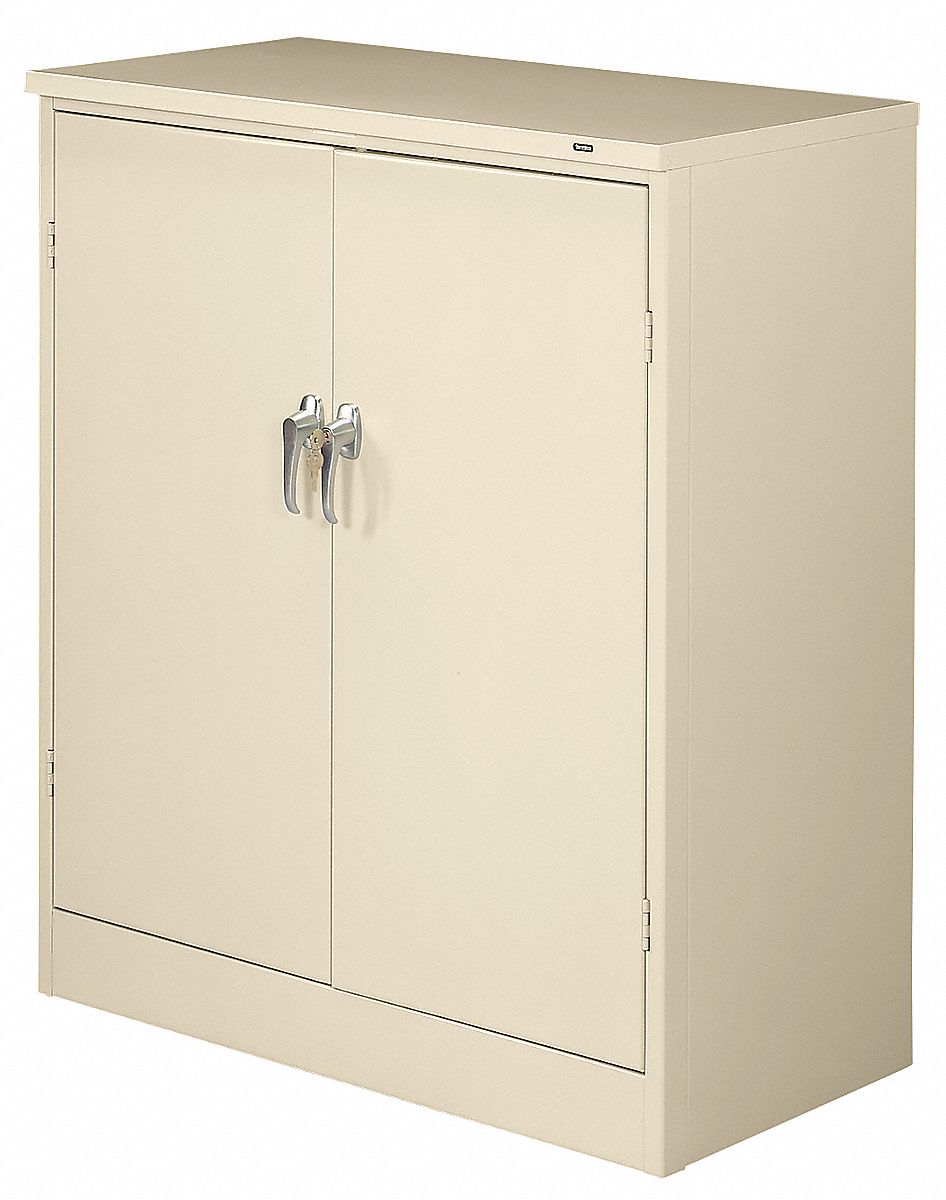 STORAGE CABINET, 36 IN X 24 IN X 42 IN, SWING HANDLE/KEYED, 22 GA PANEL THICK, LEVELING