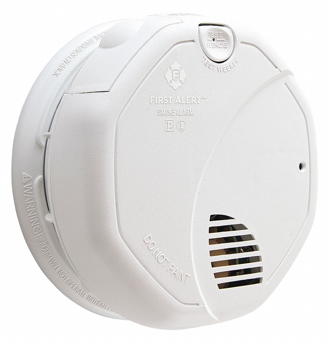 Smoke Alarm: 120V AC/(2) AA, Ionization/Photoelectric, Up to 18 Units, 85 dB @ 10 ft