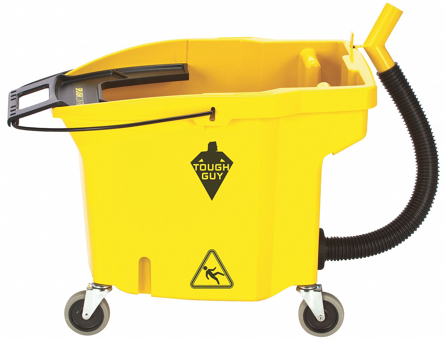 TOUGH GUY, Polypropylene, Yellow, Mop Bucket 5KDE85KDE8 Grainger
