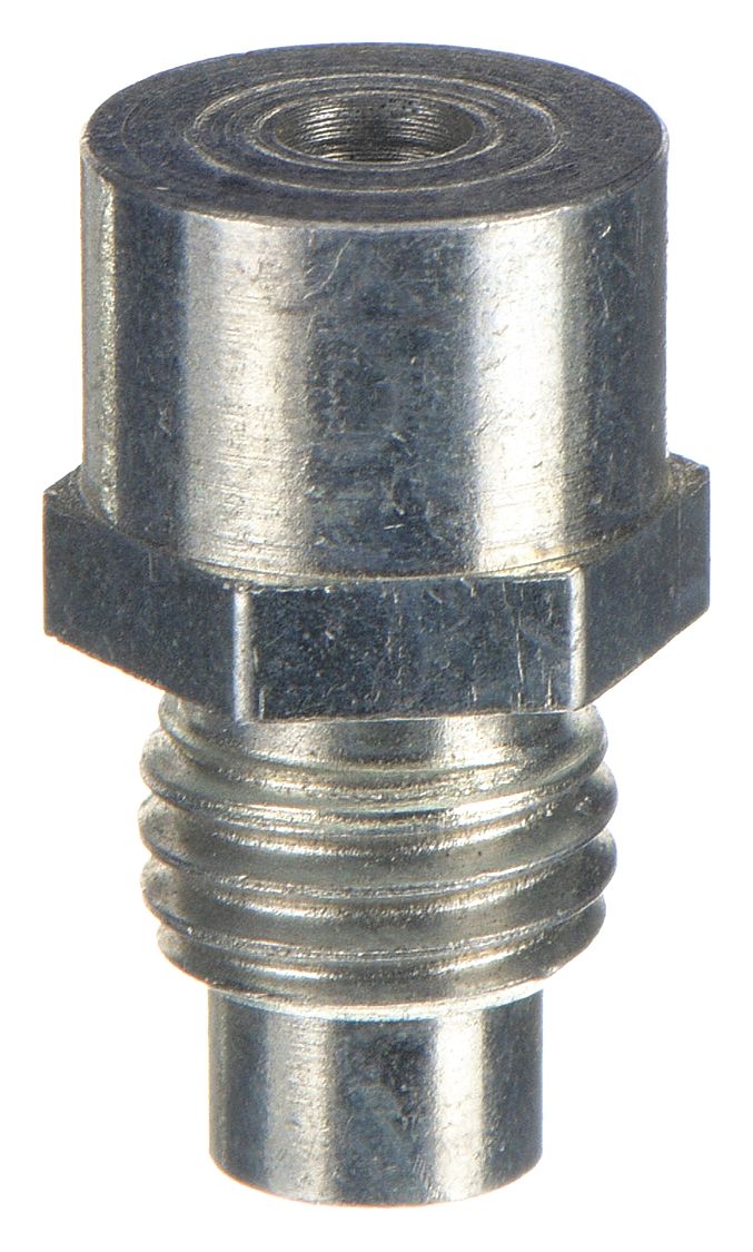 Nosepiece: 1/4 in Nose Lg, Fits 1/4 in Rivet Dia, Steel