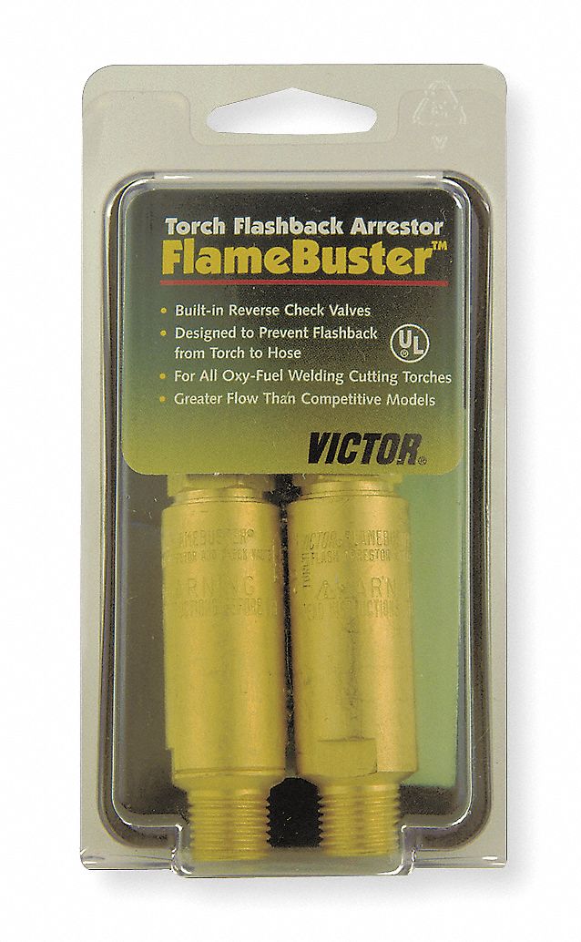 FLAMEBUSTER FLASHBACK ARRESTOR SET, HEAVY-DUTY, TORCH END