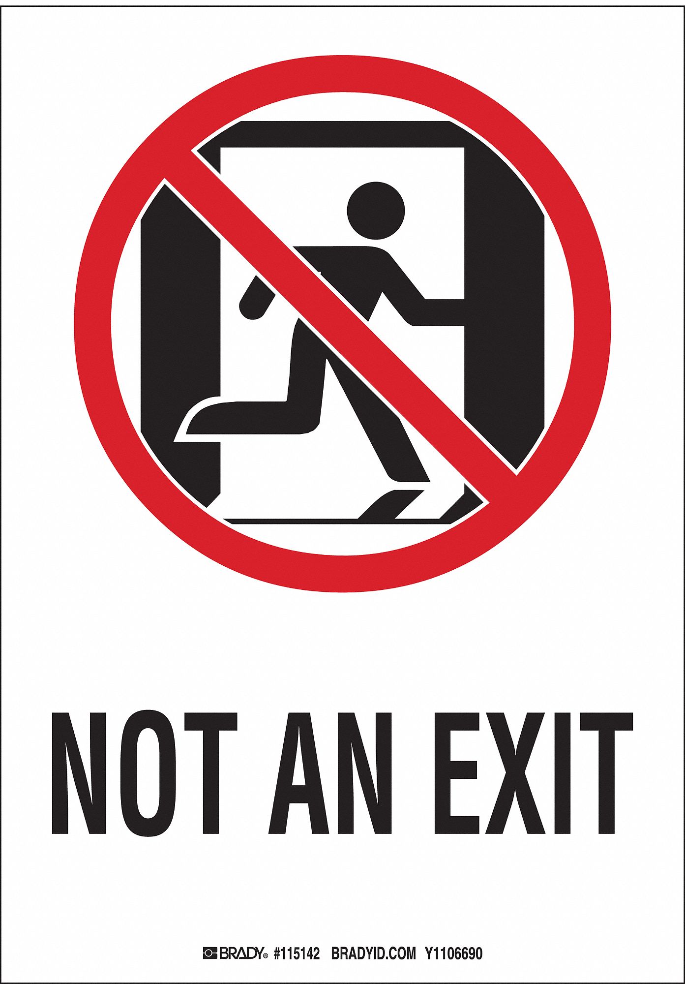 Exit Sign, Not An Exit, 10"x7"