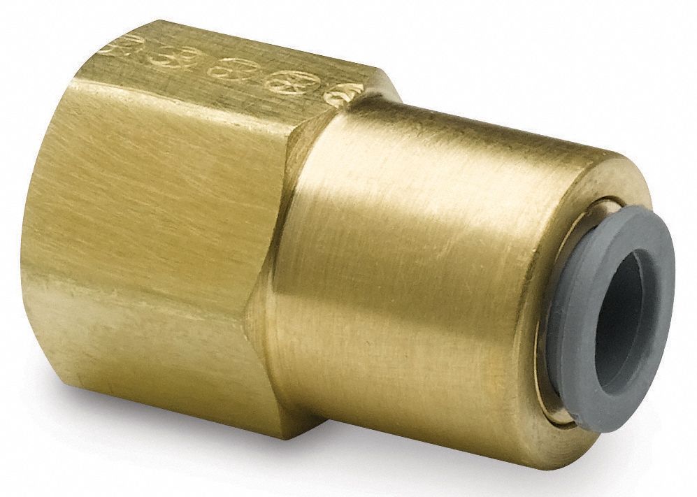 PARKER Female Flare Connector, Flare Connection Type, 1/4 in Tube Size