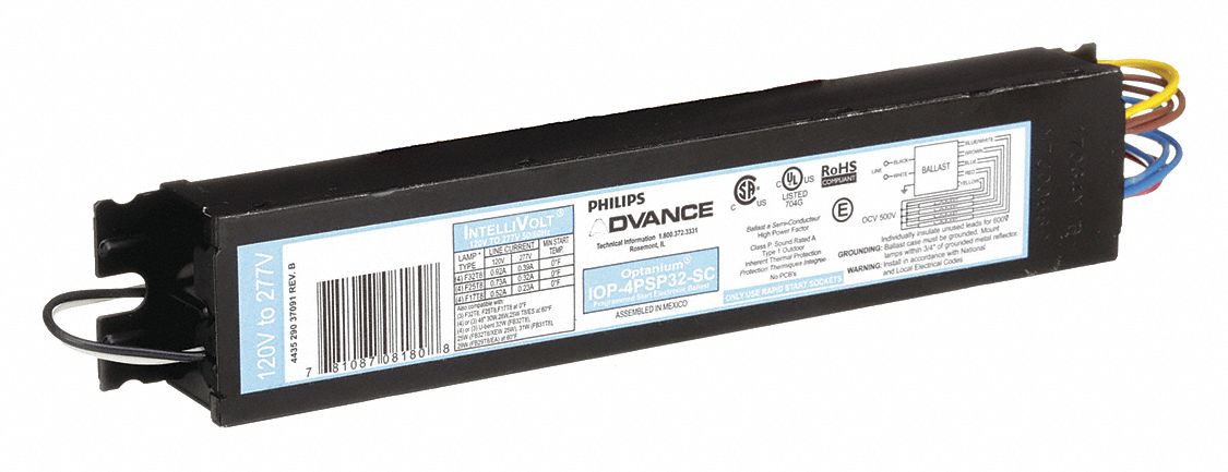 BALLAST FLUORESCENT, T8, 120 À 277VCA, 3 À 4 AMPOULES, 32W AMPOULE MAX, OPTANIUM