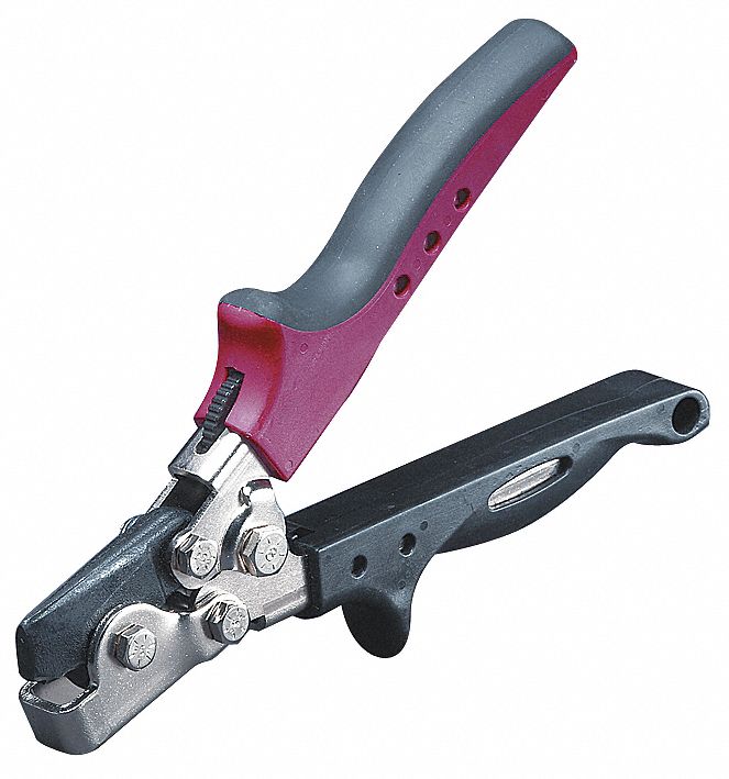 MALCO 8 Forged Steel Snap Lock Punch with 3/8 Cutting Length and Red/Black Handle Color 