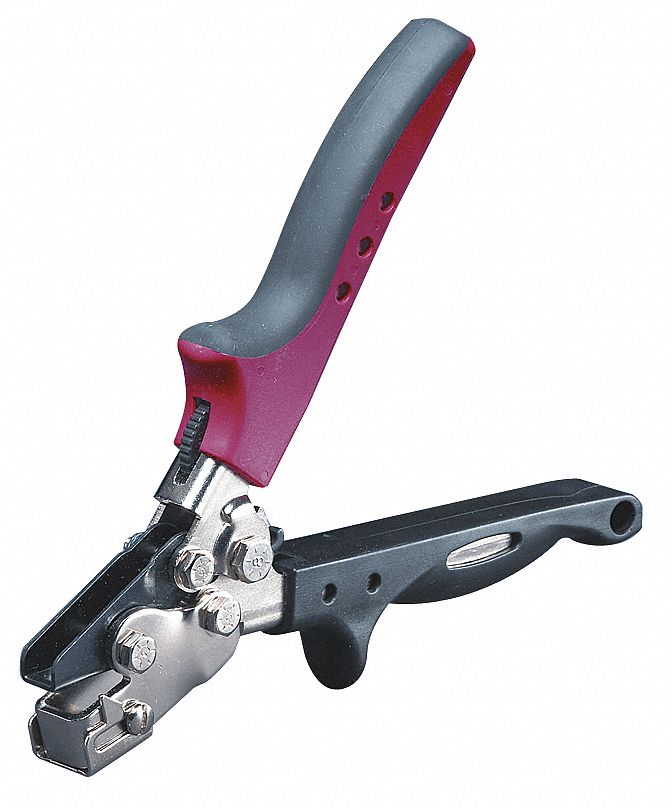 ADJUSTABLE SNAP LOCK PUNCH, 8 IN OVERALL L, ¼ TO⅝ IN CREATES HOLE SIZE, ALUMINUM, 0.035 IN