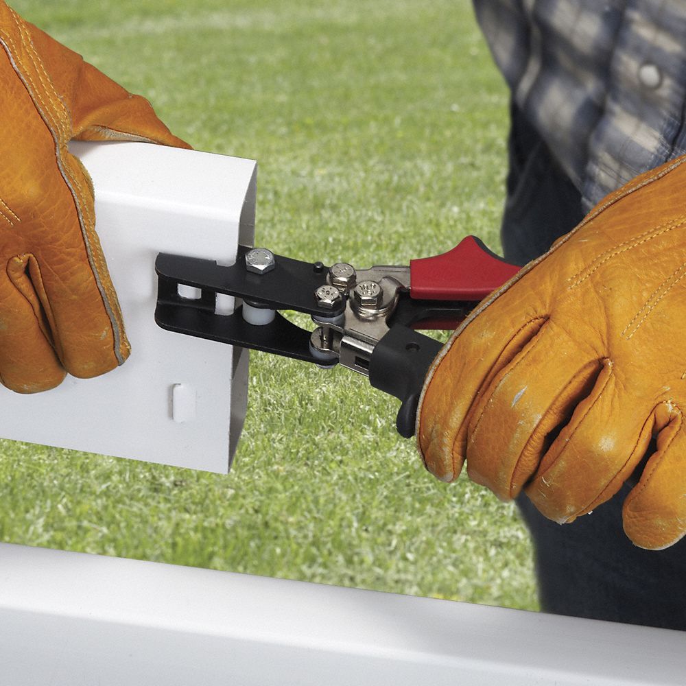 MALCO Vinyl Fence Notcher 9 in Overall Lg, Plastic, Spring Assist