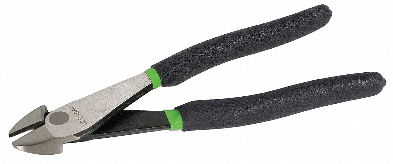 HIGH LEVERAGE DIAGONAL CUTTING PLIER, FLUSH, STRAIGHT, ¾ IN JAW L, 1¼ IN JAW W, TETHER READY
