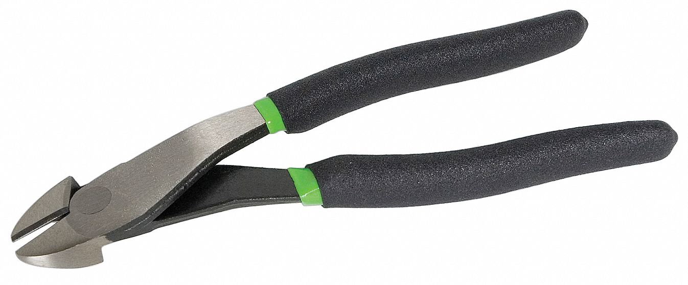 HIGH LEVERAGE DIAGONAL CUTTING PLIER, FLUSH, ANGLED, ¾ IN JAW L, 1¼ IN JAW W, TETHER READY