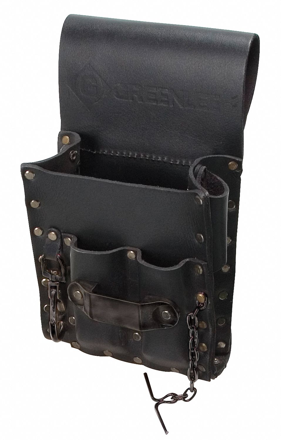 TOOL POUCH,LEATHER,5 POCKET