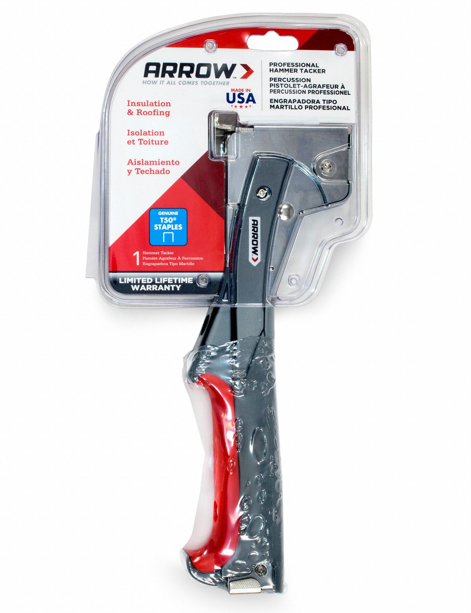 ARROW Hammer Tacker 11 1/4 in Overall Lg, For 3/8 in_1/2 in Staple Leg