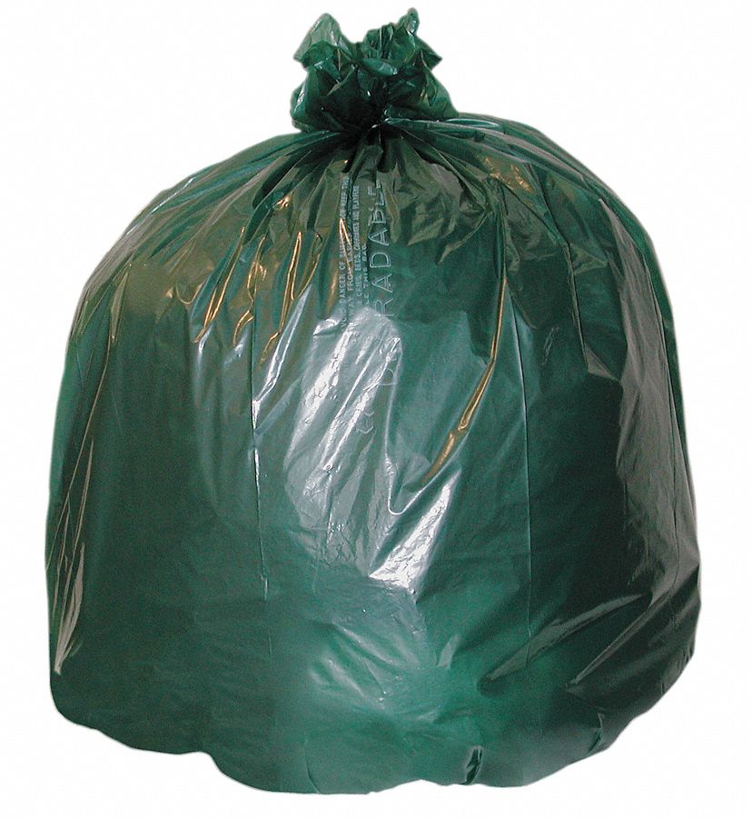 green garbage bags