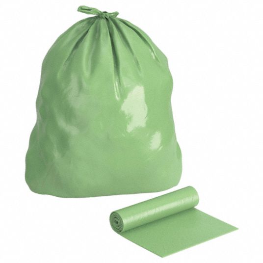 Ability One 8105-01-560-4932 Trash Bag,33 Gal.,green,pk40