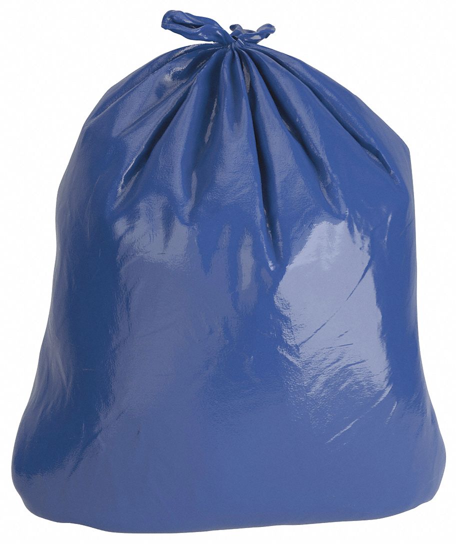 Biohazard Bags: 30 gal Capacity, 30 1/2 in Overall Wd, 43 in Overall Ht, LLDPE, 100 PK