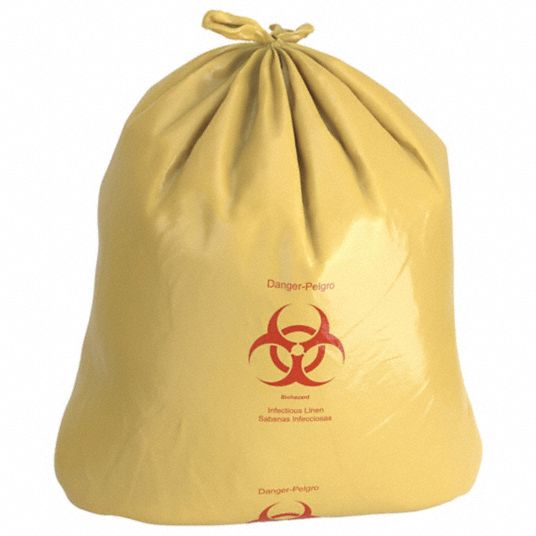 ABILITY ONE, 30 gal Capacity, 30 1/2 in Wd, Biohazard Bags - 5KRC1