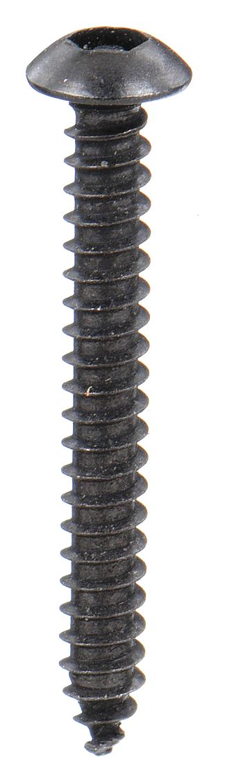 Tamper Resistant Screw: #14 Size, 1 1/4 in Lg, Steel, Black Oxide, Tamper Resistant Hex, 25 PK