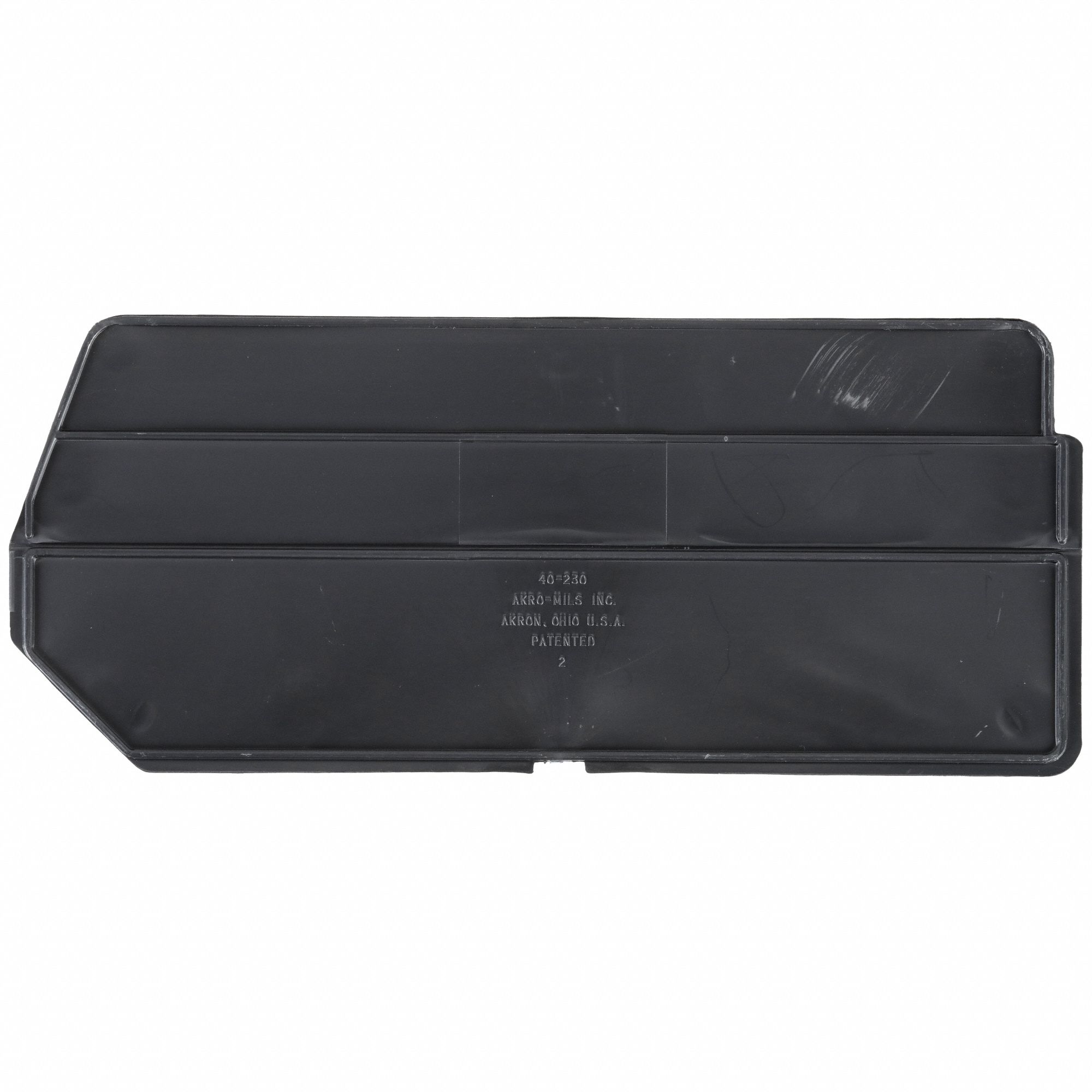 BIN DIVIDER, 10⅜ IN X 4⅜ IN, BLACK, 6 PK