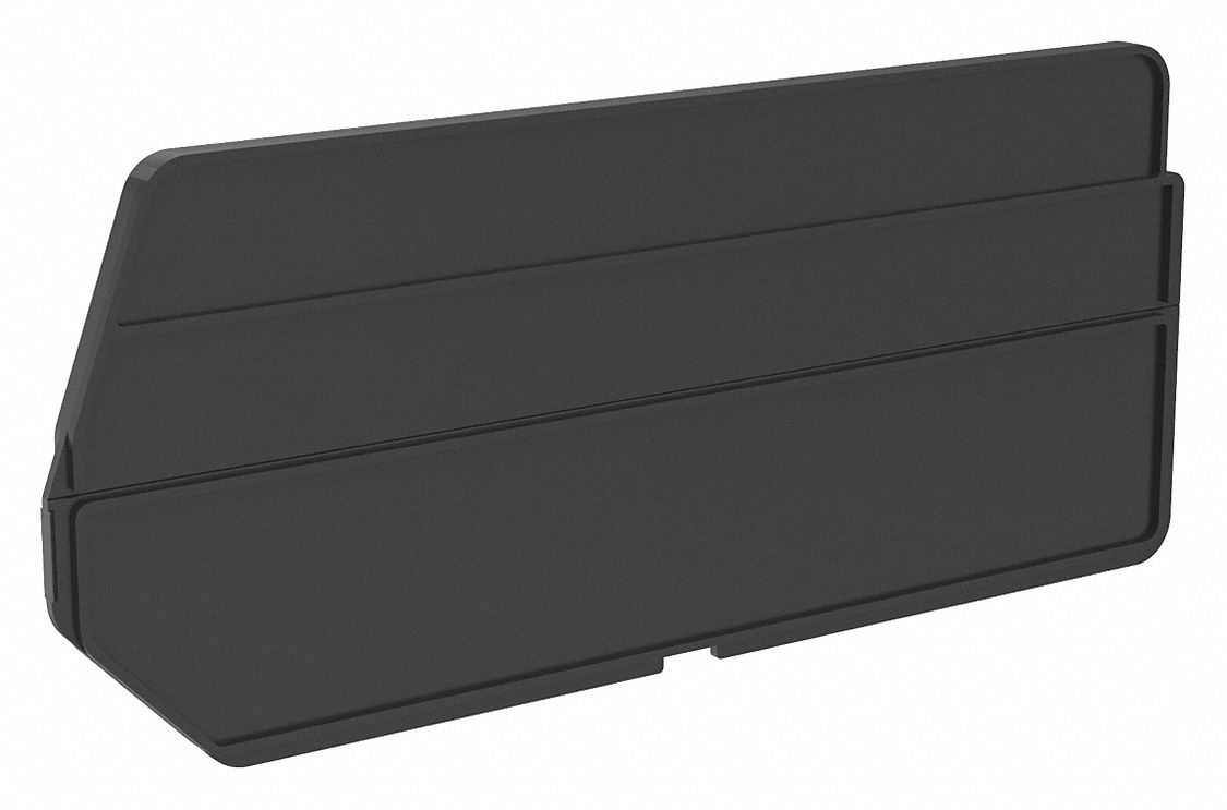 BinDivider 10.375inL Plastic Black PK6
